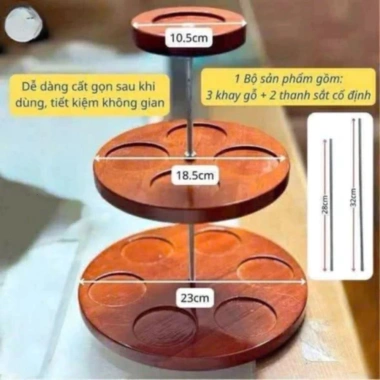Tháp Bày Bia Nước Ngọt 3 Tầng Gỗ Sang Trọng PTLUXURY - Giá Ưu Đãi 45.000 VNĐ 8