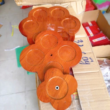 Tháp bày bia nước ngọt gỗ 3 tầng - Đẹp, phủ bóng, phù hợp Tết, giá 149.000 VND 2