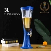 Tháp bia 3 lít HC vân đế lúa mạch - Đèn LED 7 màu, lõi đá giữ lạnh, cho quán nhậu 3