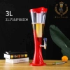 Tháp bia 3 lít HC vân đế lúa mạch - Đèn LED 7 màu, lõi đá giữ lạnh, cho quán nhậu 4