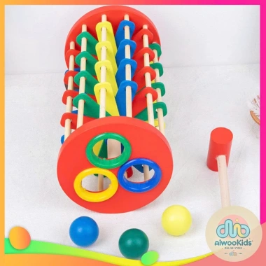 Tháp Bóng Gỗ Lốc Xoáy Nhiều Tầng Sắc Màu - Đồ Chơi Phát Triển Tư Duy Bé 1-3 Tuổi Giá Ưu Đãi 139.000đ
