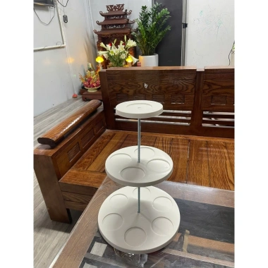 Tháp Để Nước Ngọt Nhựa 3 Tầng Khay Tròn - Decor Bàn Thờ Sang Trọng, Giá 30.000₫ 3