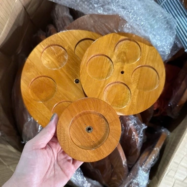 Tháp Gỗ 3 Tầng Bày Bia Nước Ngọt - Thần Tài Gia Tiên Sang Trọng, Giá Ưu Đãi 125k 3