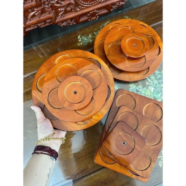 Tháp Gỗ 3 Tầng Siêu Bền Trang Trí Nước Ngọt Bia Trên Ban Thờ Giá 80.000₫