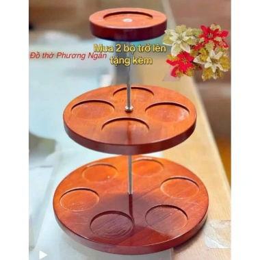 Tháp nước ngọt giả gỗ 3 tầng - Sang trọng, giá ưu đãi 59.000₫ (giảm từ 76.110₫)