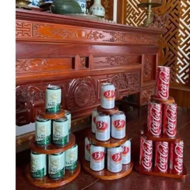 Tháp nước ngọt giả gỗ 3 tầng - Sang trọng, giá ưu đãi 59.000₫ (giảm từ 76.110₫)