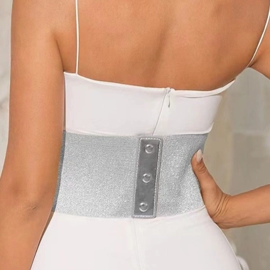 Thắt lưng AHYS rộng cổ điển da PU màu vàng Corset đàn hồi cho nữ, giá 132.000 VND 5 Thắt lưng AHYS rộng cổ điển da PU màu vàng Corset đàn hồi cho nữ, giá 132.000 VND 5