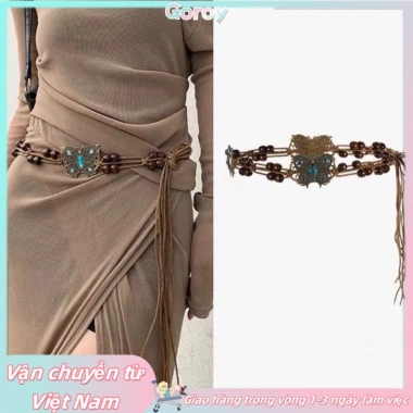 Thắt lưng bướm bện cổ điển nữ, phụ kiện dây xích thời trang, giảm còn 39.600₫