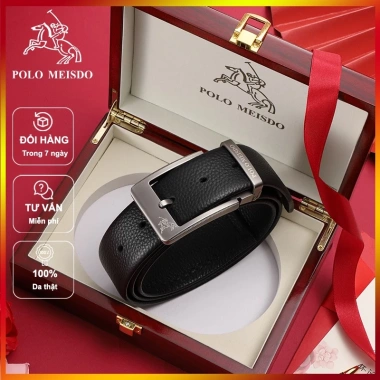 Thắt lưng da bò cao cấp Polo Meisdo thời trang văn phòng, quà tặng TL04, giá 650.000₫