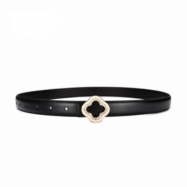 Thắt lưng da bò hoa kim cương ngọc trai studded - Phụ nữ, giảm giá 117.252₫ 2