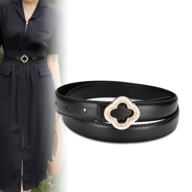 Thắt lưng da bò hoa kim cương ngọc trai studded - Phụ nữ, giảm giá 117.252₫ 3