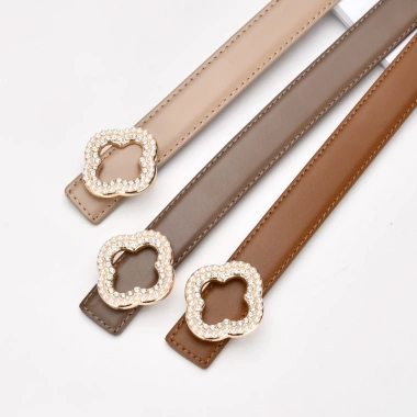 Thắt lưng da bò hoa kim cương ngọc trai studded - Phụ nữ, giảm giá 117.252₫ 7