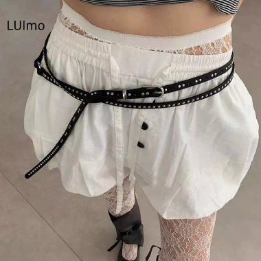 Thắt lưng da hai lớp phong cách Y2K đinh tán Unisex - Phụ kiện sành điệu, giá ưu đãi 76.662₫