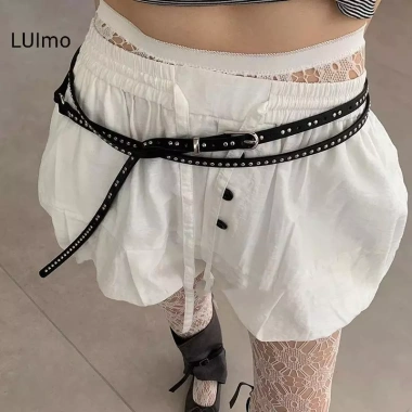 Thắt lưng da hai lớp phong cách Y2K đinh tán Unisex - Phụ kiện sành điệu, giá ưu đãi 76.662₫