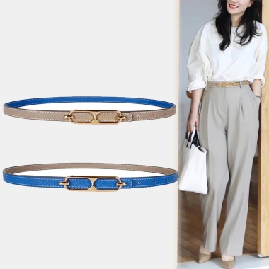 Thắt lưng da hai mặt cho phụ nữ - Dùng làm áo khoác, quần jean, điều chỉnh dễ dàng, giảm giá 46.900 VND