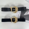 Thắt lưng da lộn HYCEO sang trọng, khóa chốt vàng vintage retro đa năng cho jean 8