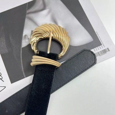 Thắt lưng da lộn HYCEO sang trọng, khóa chốt vàng vintage retro đa năng cho jean 9