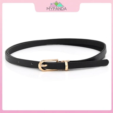 Thắt lưng da mỏng trắng xám MYPANDA nữ, khóa chốt điều chỉnh, hợp quần jean mùa hè 6