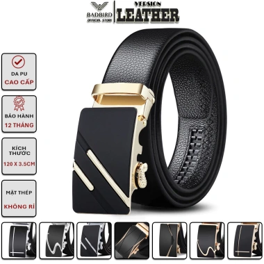 Thắt Lưng Da Nam Khóa Tự Động BADBIRD – Da PU Cao Cấp, Việt Nam, 109.999₫