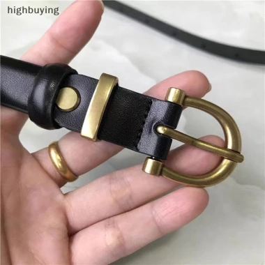 Thắt lưng da nữ thời trang kim loại khóa xu hướng - Độc đáo, chất lượng cao, giá 35.750