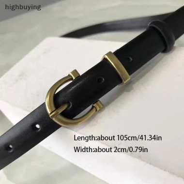 Thắt lưng da nữ thời trang kim loại khóa xu hướng - Độc đáo, chất lượng cao, giá 35.750