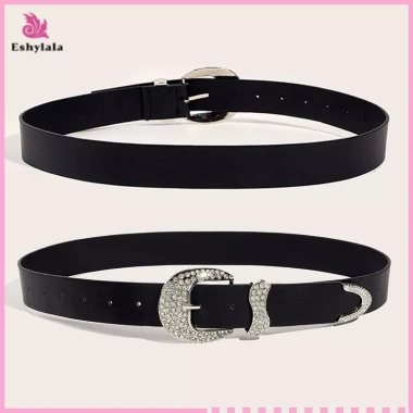 Thắt lưng da PU Eshylala phong cách Y2K kim cương giả - Hoàn hảo cho jeans 4 Thắt lưng da PU Eshylala phong cách Y2K kim cương giả - Hoàn hảo cho jeans 4