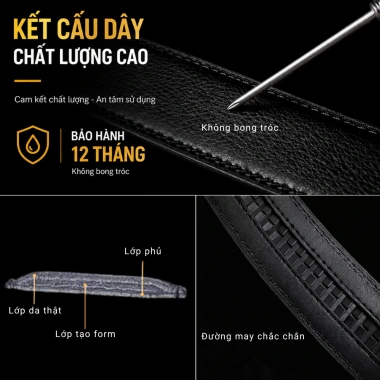 Thắt Lưng Da Quảng Châu K7 TL01 Da Vân Bò Bảo Hành 12 Tháng Giá 212k Giao Tết 6