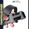 Thắt lưng da thật nguyên miếng khóa bấm chữ H - Thời trang, giảm giá 350.000₫