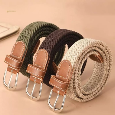 Thắt Lưng Da Vải Dệt Không Đục Lỗ Co Giãn cho Quần Jean Nữ Giá 62.040 VND