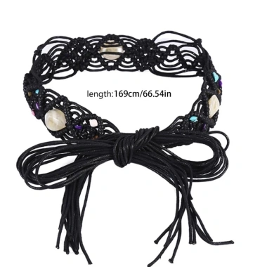 Thắt Lưng Dây Xích Bohemian Dệt Hạt - Phối Váy và Quần Jean, Giá 235.400₫