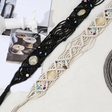 Thắt Lưng Dây Xích Bohemian Dệt Hạt - Phối Váy và Quần Jean, Giá 235.400₫