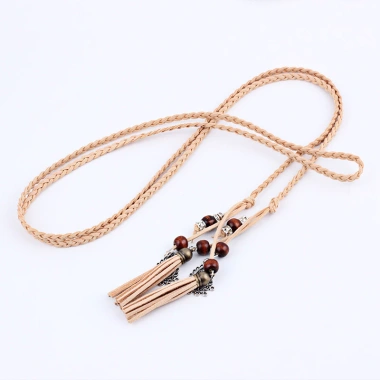 Thắt lưng dệt tay Hàn Quốc tua rua mặt dây mảnh giá chỉ 58,209 VND 6