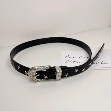 Thắt lưng đinh tán ngôi sao NLINNI - Phong cách Punk Y2K, da PU rộng, phù hợp quần jean & váy, giá ưu đãi 104.500 VND