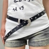 Thắt lưng đinh tán ngôi sao NLINNI - Phong cách Punk Y2K, da PU rộng, phù hợp quần jean & váy, giá ưu đãi 104.500 VND 6