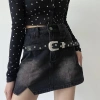 Thắt lưng đinh tán ngôi sao NLINNI - Phong cách Punk Y2K, da PU rộng, phù hợp quần jean & váy, giá ưu đãi 104.500 VND 7