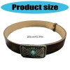 Thắt lưng giả da nâu mềm, buckle edgy độc đáo, điều chỉnh được - unisex thời trang 2