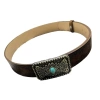 Thắt lưng giả da nâu mềm, buckle edgy độc đáo, điều chỉnh được - unisex thời trang 6