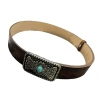 Thắt lưng giả da nâu mềm, buckle edgy độc đáo, điều chỉnh được - unisex thời trang 10