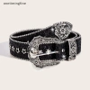 Thắt lưng kim cương giả Gothic nữ - Da PU phong cách Tây Y2K, giảm giá 20% 10
