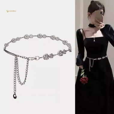 Thắt lưng kim loại hoa dây xích retro phù hợp đầm nữ và jean, giảm còn 81.290₫