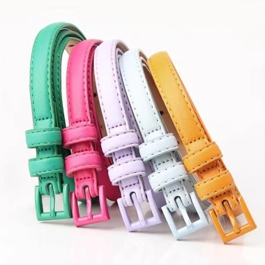 Thắt Lưng Màu Kẹo DARON Vintage Thanh Lịch, Khóa Vuông Điều Chỉnh Da PU Nữ 75.900₫