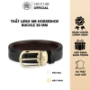 Thắt lưng MB Horseshoe Buckle 30mm Da bê 2 mặt, khóa mạ vàng sang trọng, giá ưu đãi 4,535,000 VND