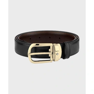 Thắt lưng MB Horseshoe Buckle 30mm Da bê 2 mặt, khóa mạ vàng sang trọng, giá ưu đãi 4,535,000 VND