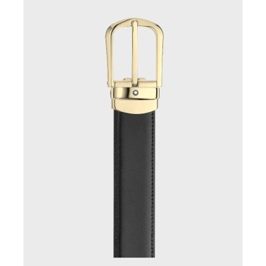 Thắt lưng MB Horseshoe Buckle 30mm Da bê 2 mặt, khóa mạ vàng sang trọng, giá ưu đãi 4,535,000 VND