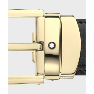 Thắt lưng MB Horseshoe Buckle 30mm Da bê 2 mặt, khóa mạ vàng sang trọng, giá ưu đãi 4,535,000 VND