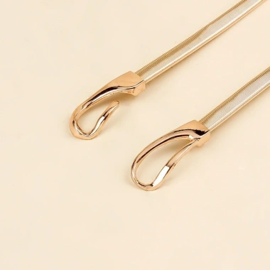 Thắt lưng mỏng co giãn nữ màu vàng dây xích cặp móc, phù hợp váy, chỉ 51.987₫ 4