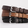 Thắt lưng nam bản nhỏ 2.3cm Liena Belt da Microfiber khóa kim Andras cao cấp 3