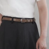 Thắt lưng nam bản nhỏ 2.3cm Liena Belt da Microfiber khóa kim Andras cao cấp 6