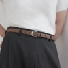 Thắt lưng nam bản nhỏ 2.3cm Liena Belt da Microfiber khóa kim Andras cao cấp 7