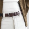 Thắt lưng nam bản nhỏ 2.3cm Liena Belt da Microfiber khóa kim Andras cao cấp 8